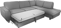 Ecksofas mit Schlaffunktion